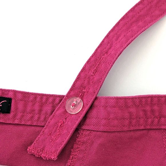 NWT Betsey Johnson Fuchsia Pink Denim Corset Fit Flare Cotton Mini Dress - Picture 7 of 10